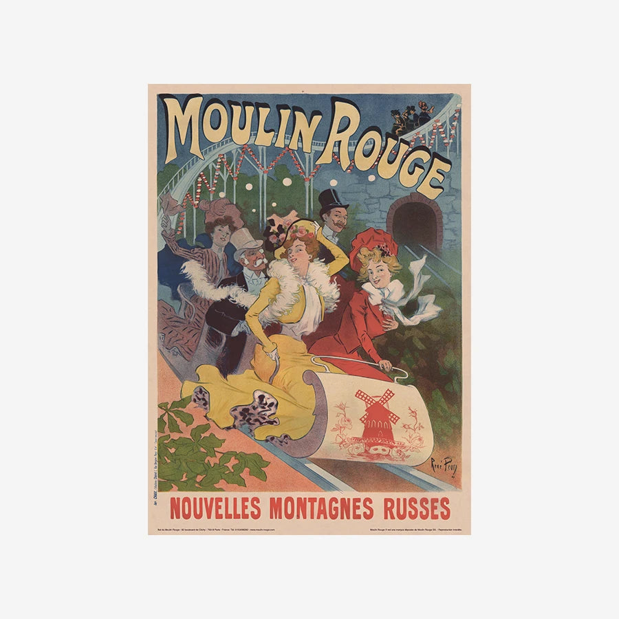 Affiche des Montagnes Russes du Moulin Rouge par Péan