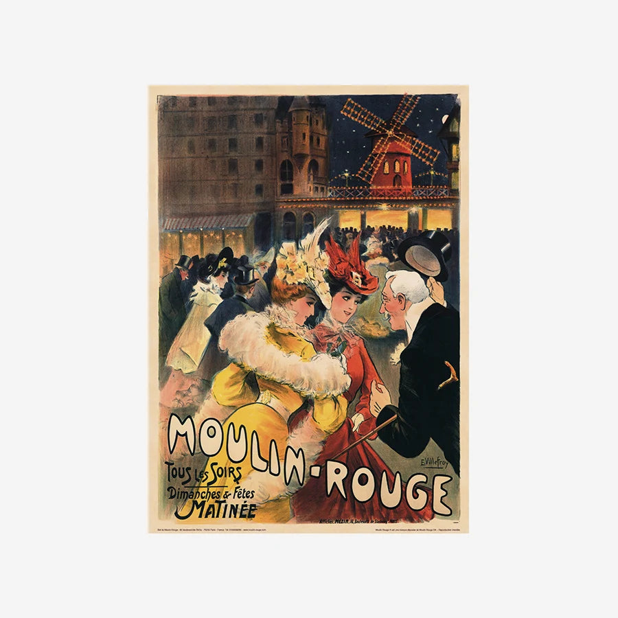 Affiche de la revue du Moulin Rouge en 1900 par Villefroy