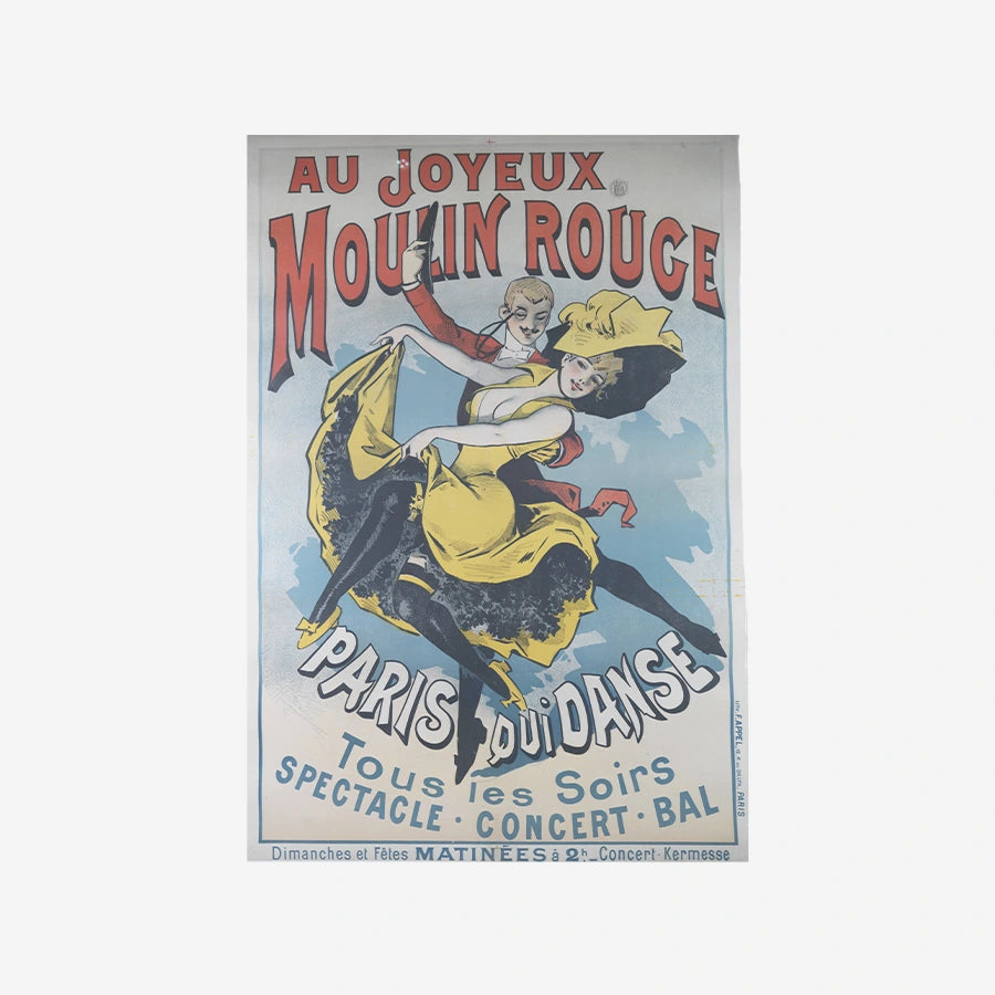 Affiche de la revue du Moulin Rouge en 1896 par Choubrac