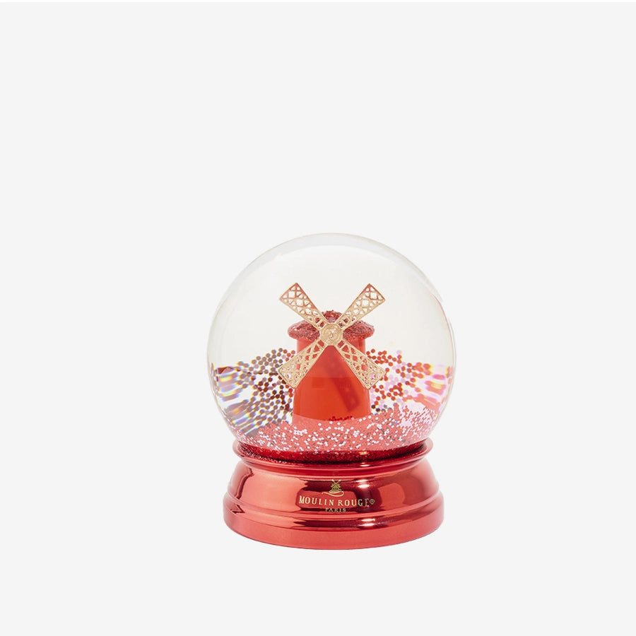 Boule à neige rouge à l'effigie du Moulin Rouge
