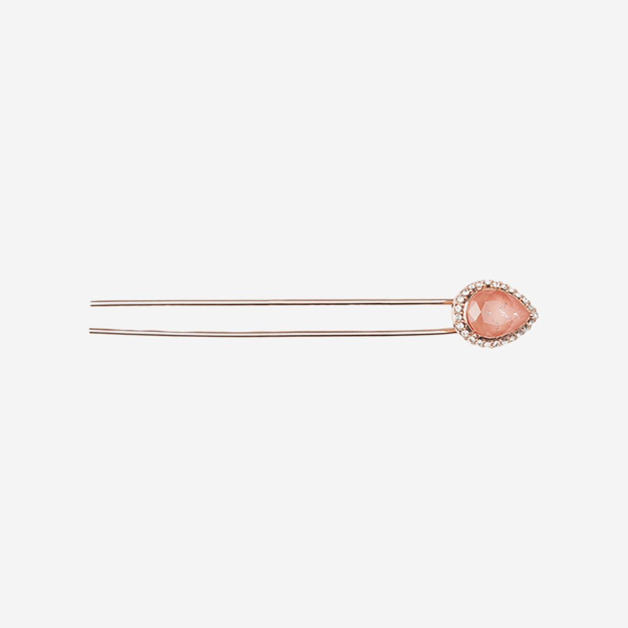 Epingle à cheveux avec cristal rose de la collection Rose Bloom