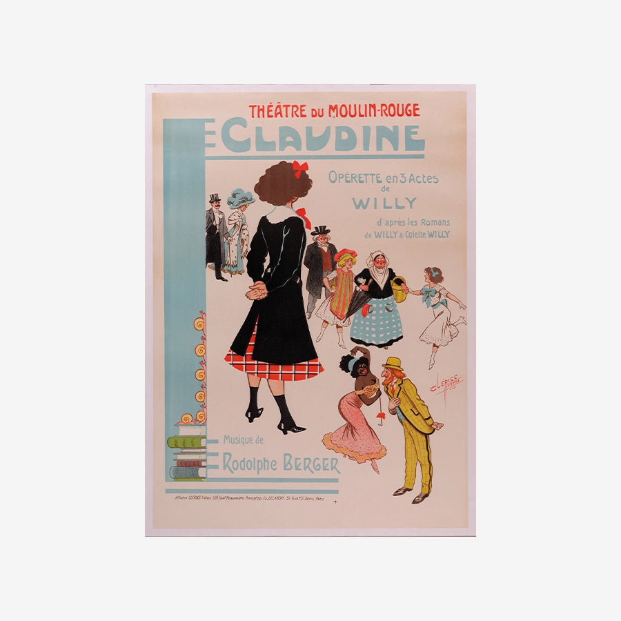 Affiche de la revue Claudine du Moulin Rouge en 1910