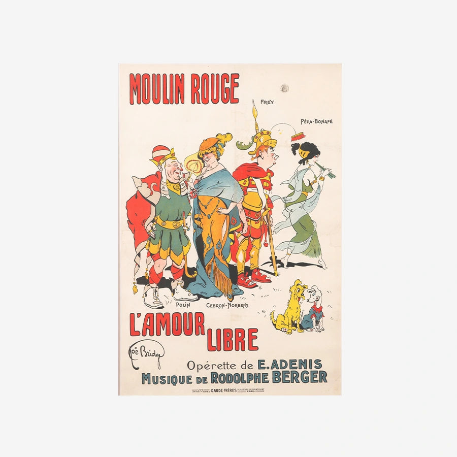Affiche de la revue L'amour libre du Moulin Rouge en 1911