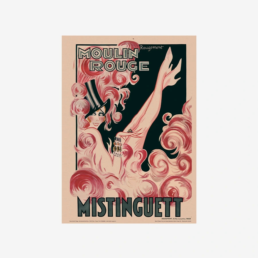 Affiche de Mistinguett du Moulin Rouge par Rougemont