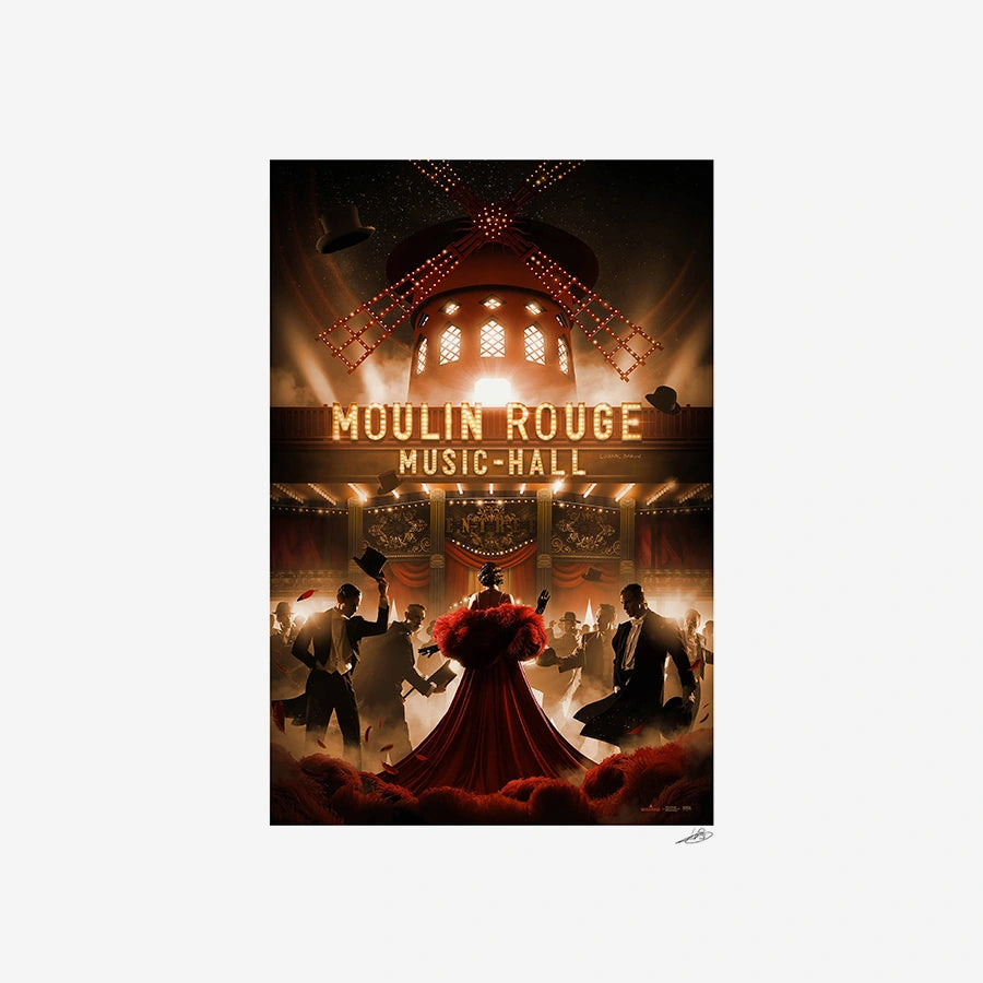 Affiche Vedette du music hall du Moulin rouge par Ludovic Baron